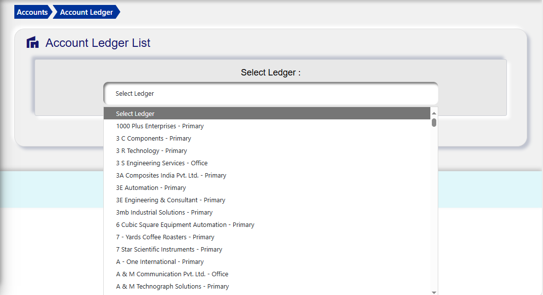 Account Ledger