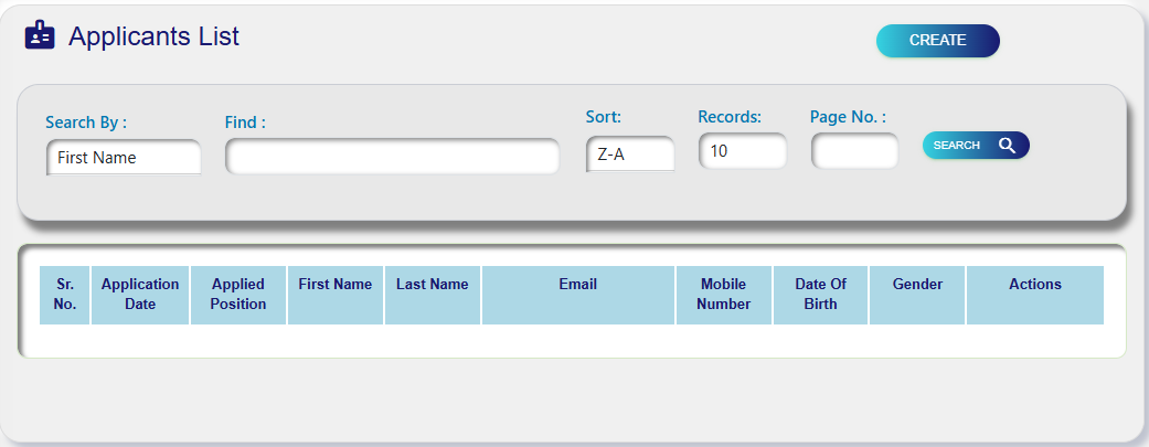 Applicant List