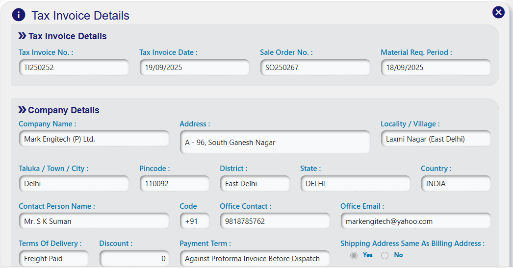 Tax Invoice